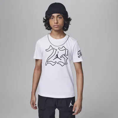 Jordan Kids' Jdb Mvp Jumpman Graphic T-shirt In White