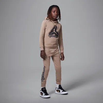 Jordan Mvp Little Kids' 2-piece Fleece Pullover Hoodie Set In Desert Camo
