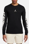 Jordan Mvp Racing Long Sleeve Graphic T-shirt In Black/sail