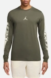 Jordan Mvp Racing Long Sleeve Graphic T-shirt In Medium Olive/sail