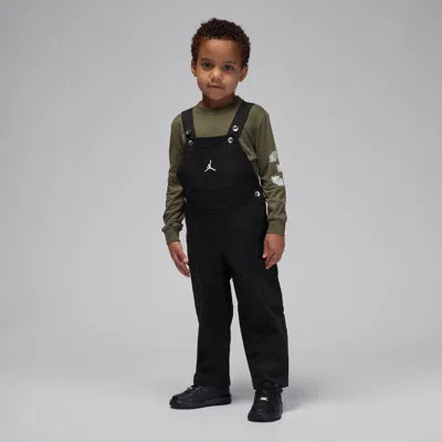 Jordan Babies' Mvp Toddler 2-piece Overalls Set In Black