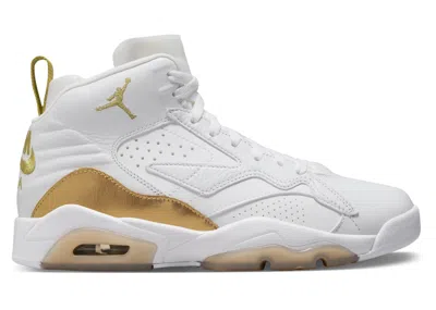 Pre-owned Jordan Mvp (women's) Sneakers In White/gum Light Brown/metallic Gold