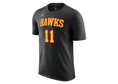 Pre-owned Jordan Nba Atlanta Hawks Trae Young Statement Edition T-shirt In Black/yellow In Multi