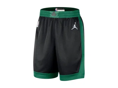 Pre-owned Jordan Nba Boston Celtics Statement Edition Swingman Drifit Shorts In Black/white/green