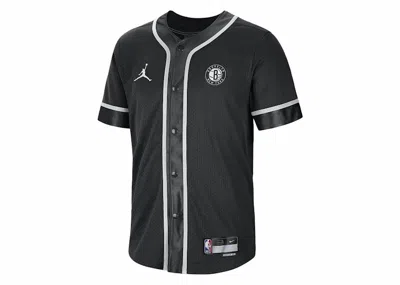 Pre-owned Jordan Nba Brooklyn Nets Statement Edition Drifit T-shirt In Black/white In Multi