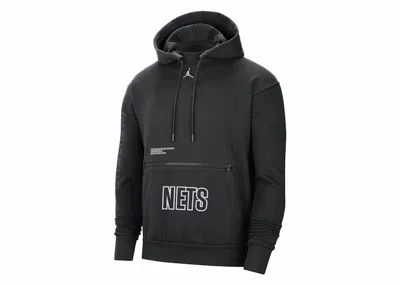 Pre-owned Jordan Nba Brooklyn Nets Statement Edition Loose Fit Hoodie In Black