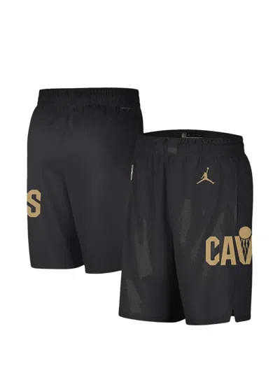 Jordan Nba Cavs Logo-print Shorts In Black