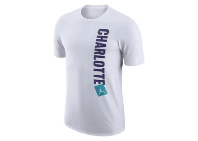 Pre-owned Jordan Nba Charlotte Hornets Essential Statement Edition T-shirt In White