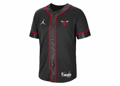 Pre-owned Jordan Nba Chicago Bulls Statement Edition Drifit Top In Black
