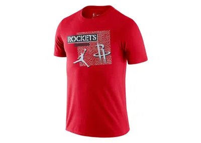 Pre-owned Jordan Nba Huston Rockets Essential Statement Drifit T-shirt In Red