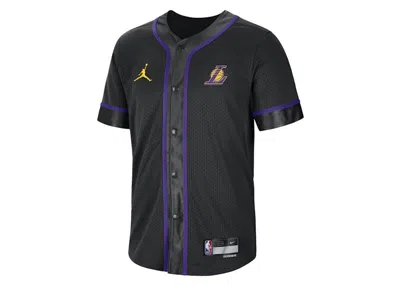 Pre-owned Jordan Nba Los Angeles Lakers Statement Edition Drifit Top In Black