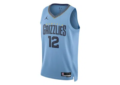 Pre-owned Jordan Nba Memphis Grizzlies Ja Morant Statement Edition Drifit Swingman Jersey In Light Blue/dark Blue