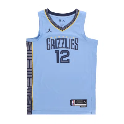 Jordan Nba Men's Basketball Tank Top Nba Statement Edition 22 Dri-fit Swingman Jersey No 12 Ja Morant Memgri Li In Light Blue