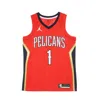 Jordan Nba Men's Basketball Tank Top Nba Swingman Jersey Jordan Statement Edition 2020 No 1 Zion Williamson Neo In University Red