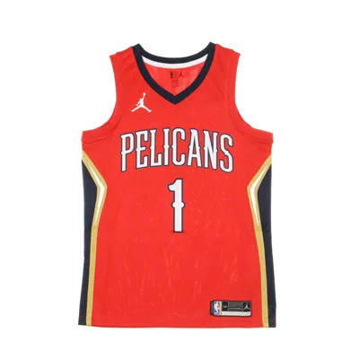 Jordan Nba Men's Basketball Tank Top Nba Swingman Jersey Jordan Statement Edition 2020 No 1 Zion Williamson Neo In University Red