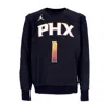 Jordan Nba Men's Crewneck Sweatshirt Nba Courtside Statement Fleece Crewneck No 1 Devin Booker Phosun Black