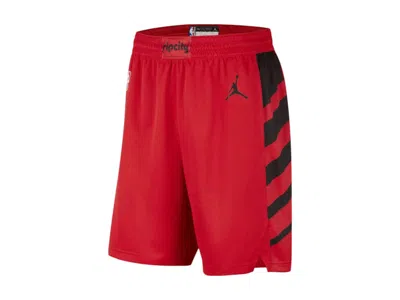 Pre-owned Jordan Nba Portland Trail Blazers Statement Edition Shorts In Red/black In Multi