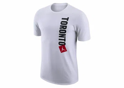Pre-owned Jordan Nba Toronto Raptors Essential Statement T-shirt In White