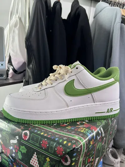 Pre-owned Jordan Nike Air Force 1 Low '07 White Chlorophyll Shoes