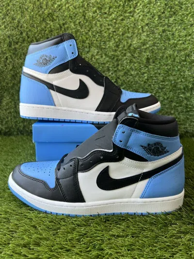 Pre-owned Jordan Nike Air Jordan 1 High Og Retro Unc Toe Shoes In Blue