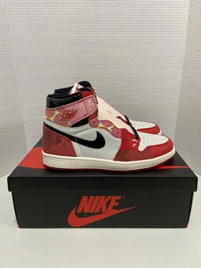 Pre-owned Jordan Nike Air  1 High Og Spiderman Next Chapter Dv1748-601 Size M8.5 W10.5 In Red