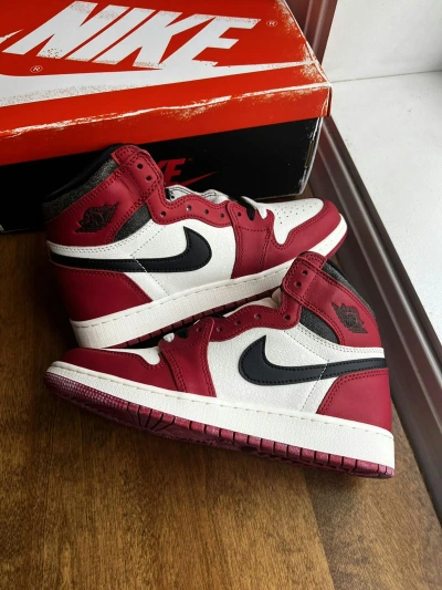 Pre-owned Jordan Nike Air Jordan 1 Lost & Found Chicago Gs Shoes In Red