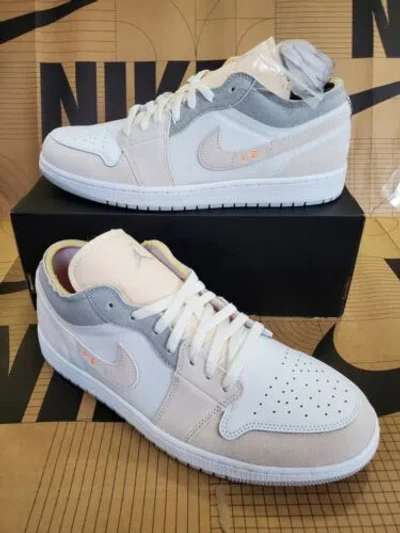 Pre-owned Jordan Nike Air  1 Low Craft Cream White Grey Phanton Dn1635-100 Men's Size 12.5