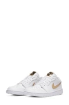 Jordan 1 Low Se Sneaker In White/metallic Gold/white