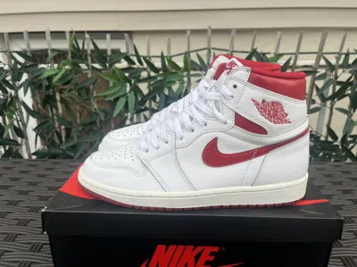 Pre-owned Jordan Nike Air Jordan 1 Metallic Red Size 9 Shoes In White