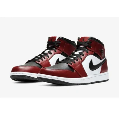 Pre-owned Jordan Nike Air  1 Mid Chicago Black Toe Size Retro Red White 554724 069 Sizes