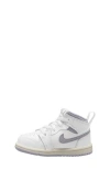 Jordan Kids' Nike Air  1 Mid Se Basketball Sneaker In White/stealth