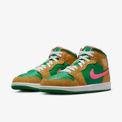 Jordan Nike Air  1 Mid Se Dx4332-700 Sneakers Men's Chutney Green Lifestyle Shoes