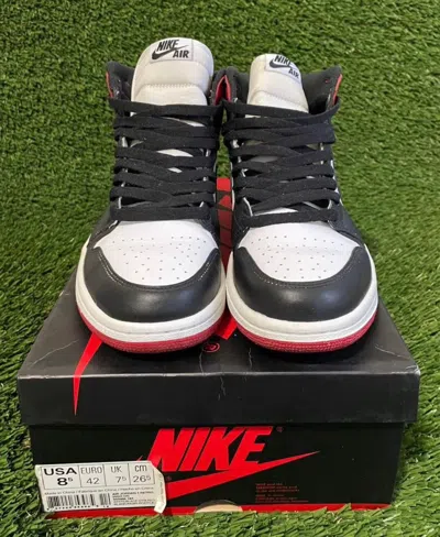 Pre-owned Jordan Nike Air Jordan 1 Og Black Toe 2013 Size 8.5 Shoes In Black Red White