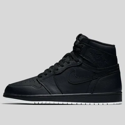 Pre-owned Jordan Nike Air  1 Retro Black Perforated Size 12.5. 555088-002