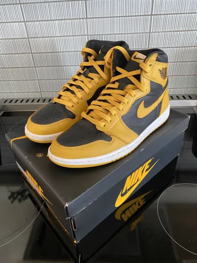 Pre-owned Jordan Nike Air Jordan 1 Retro High Og - Black/yellow - Size 11 Shoes