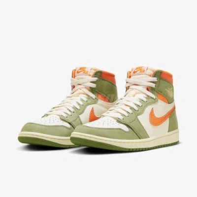 Pre-owned Jordan Nike Air  1 Retro High Og Aj1 Craft Celadon Men Casual Shoes Fb9934-300 In Green