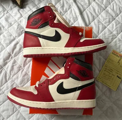 Pre-owned Jordan Nike Air Jordan 1 Retro High Og Lost And Found Chicago Shoes In Red