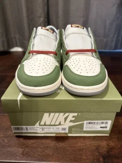 Pre-owned Jordan Nike Air  1 Retro Low Og Lunar Year Dragon Fn3727-100 Size 8.5 Men In Green