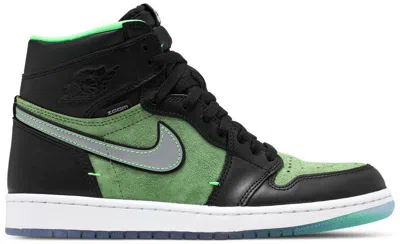 Pre-owned Jordan Nike Air  1 Zoom 'zen Green' Black Black Tomatillo Rage (ck6637-002) 11.0