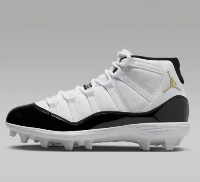Pre-owned Jordan Nike Air  11 Gratitude Mid Td Xi Football Cleats Fv5374-107 Mens Size 13 In White