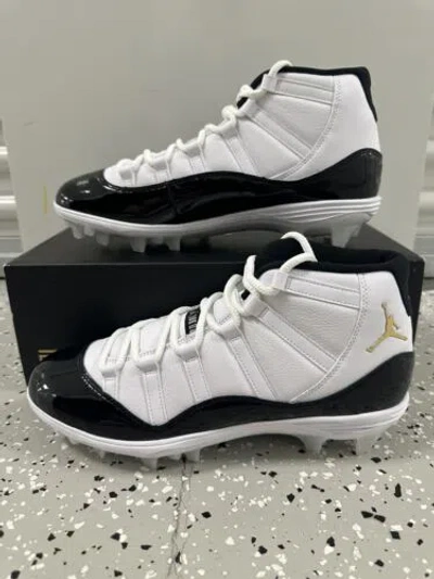 Pre-owned Jordan Nike Air  11 Mid Td Gratitude Football Cleats Fv5374-107 Mens Size 12.5-15 In White