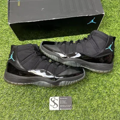Pre-owned Jordan Nike Air Jordan 11 Retro Gamma Blue Shoes In Black