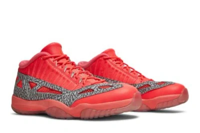 Pre-owned Jordan Nike Air  11 Retro Low Ie Flash Crimson 919712-600 In Gray