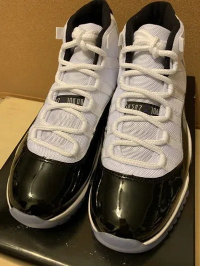 Pre-owned Jordan Nike Air  11 Xi Retro Concord Basketball White Black 378037-100 Size 8