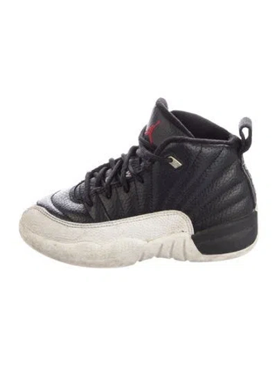 Pre-owned Jordan Kids' Nike Air  12 Retro "playoffs" Sneakers In Black And White
