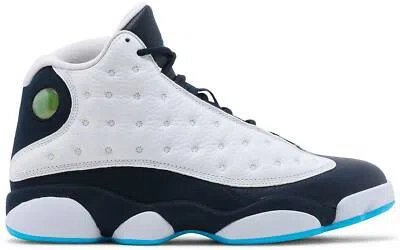 Pre-owned Jordan Nike Air  13 Retro Obsidian 414571-144 Fashion Shoes In White