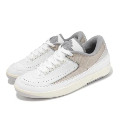 Pre-owned Jordan Nike Air  2 Retro Low Aj2 Python Men Casual Shoes Sneakers Dv9956-100 In White