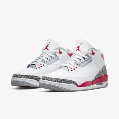 Pre-owned Jordan Nike Air  3 Og "fire Red" 2022 Dn3707-160 Sneakers Shoes Mens Woman Size In White