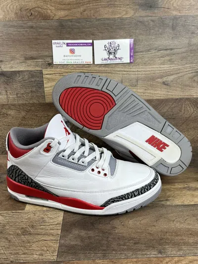 Pre-owned Jordan Nike Air Jordan 3 Retro Fire Red 2022 Shoes