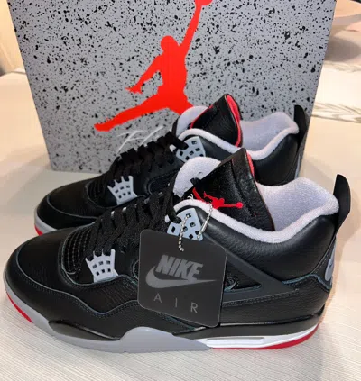 Pre-owned Jordan Nike Air Jordan 4 Bred Reimagined Shoes In Black